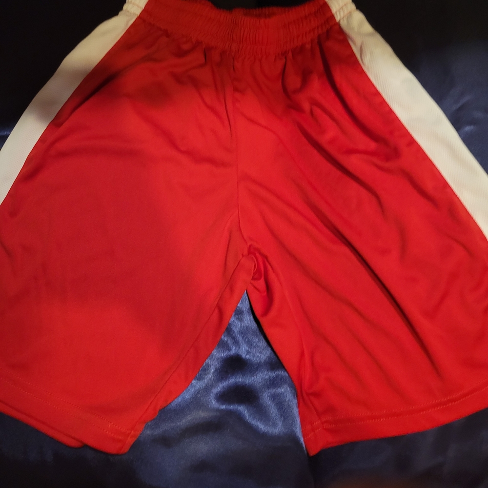 Kids Red and White Athletic Shorts